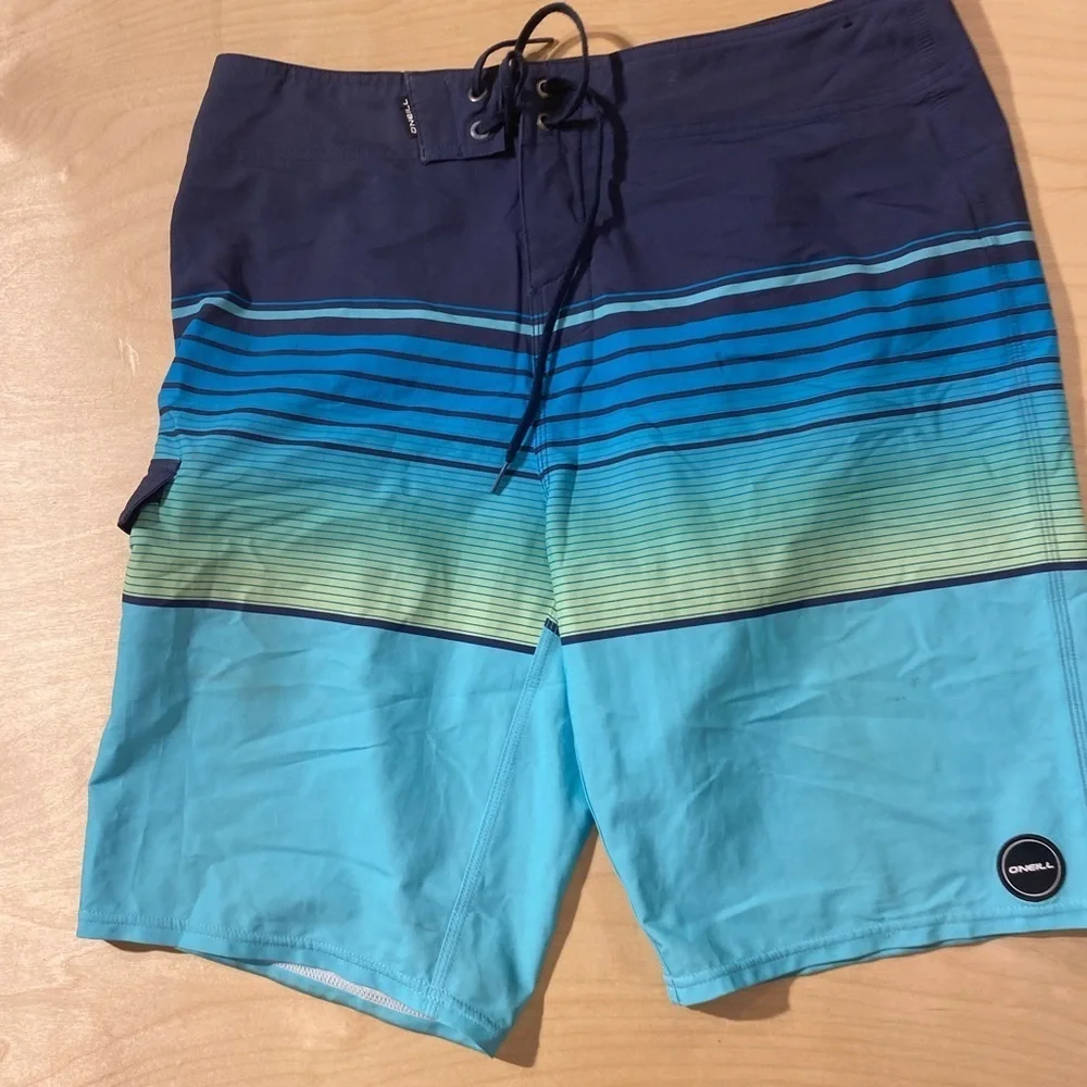 O'Neill Men's Blue Gradient Swim Shorts 32 (HD)